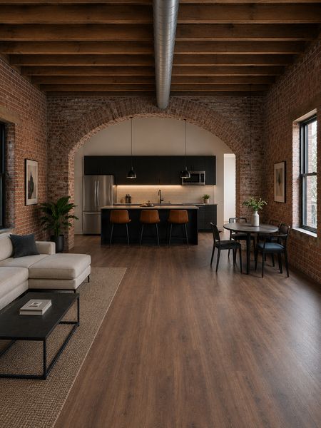 Second floor arch unit kitchen view