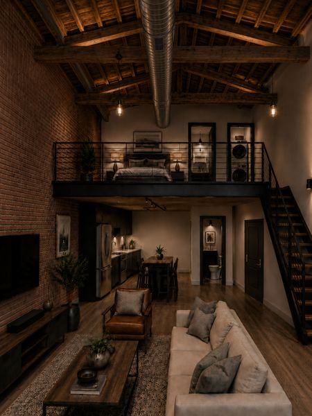 Third floor loft kitchen view